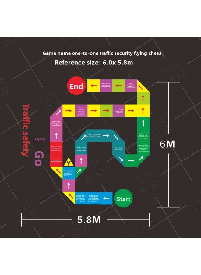 Campus Floor Game Kraft Paper Cut Out Template Carving and Painting Hopscotch